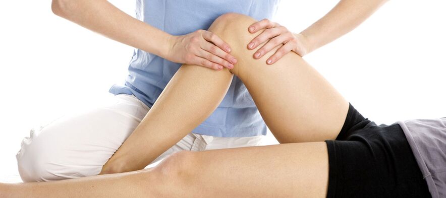 Massage procedure for arthrosis of knee joint